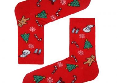 Κάλτσες christmas κόκκινο unisex - chetic socks - 