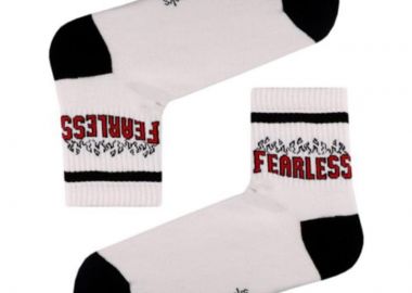 Κάλτσες fearless λευκό unisex - chetic socks - 