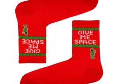 Κάλτσες Give Me Space Alien κόκκινο unisex - chetic socks - 