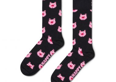 Κάλτσες γυναικείες Happy Socks Μαύρο P003649 Pig Sock 100 - Happy Socks - 
