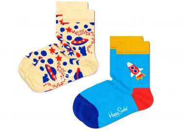 Κάλτσες Happy Socks 2-Pack Kids Into Space KISP02-2200-1000 Unisex Παιδικό - Happy Socks - 