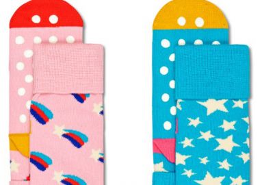 Κάλτσες Happy Socks 2-Pack Kids Shooting Star Anti-Slip KSST19-6000-1000 Unisex Παιδικό - Happy Socks - 