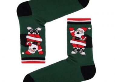 Κάλτσες με σχέδιο Άι Βασίλης unisex - chetic socks - 