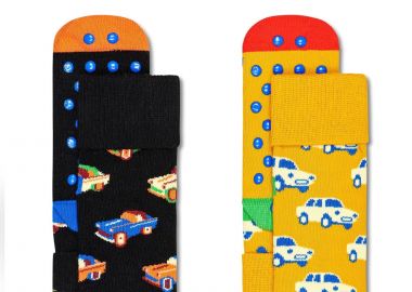 ΚΑΛΤΣΕΣ ΠΑΙΔΙΚΕΣ ΑΝΤΙΟΛΙΣΘΗΤΙΚΕΣ 2-PACK KIDS CAR ANTI-SLIP ΠΟΛΥΧΡΩΜΟ - HAPPY SOCKS - 