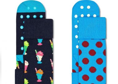 ΚΑΛΤΣΕΣ ΠΑΙΔΙΚΕΣ ΑΝΤΙΟΛΙΣΘΗΤΙΚΕΣ 2-PACK KIDS MILKSHAKE ANTI-SLIP ΠΟΛΥΧΡΩΜΟ - HAPPY SOCKS - 