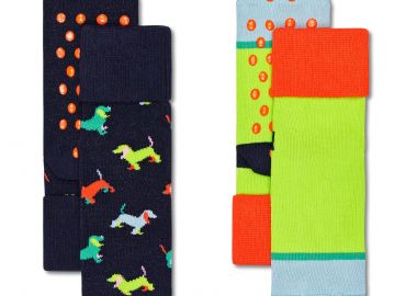 ΚΑΛΤΣΕΣ ΠΑΙΔΙΚΕΣ ΑΝΤΙΟΛΙΣΘΗΤΙΚΕΣ 2-PACK PUPPY LOVE ΠΟΛΥΧΡΩΜΟ - HAPPY SOCKS - 