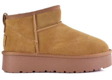 Κάμελ δίπατο δερμάτινο Australian Boot Izy 1924 - Izy - 