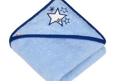 Κάπα Βαμβακερή-Terry 100x100εκ. Αστέρια Μπλε akuku A0663 - akuku - 