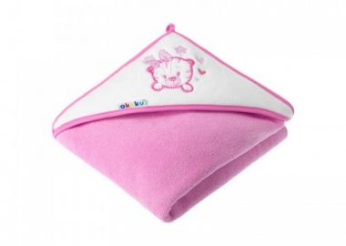 Κάπα Βαμβακερή-Terry 100x100εκ. Γατούλα Ροζ akuku A1253 - akuku - 
