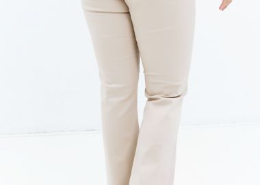 Καπαρντίνα παντελόνι τύπου jean σε μπεζ χρώμα -  - 