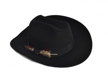 Καπέλο τύπου fedora με διακοσμητικό φτερό - MAT FASHION - 