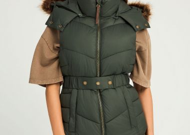 Καπιτονέ αμάνικο μπουφάν με κουκούλα - FUNKY BUDDHA - 