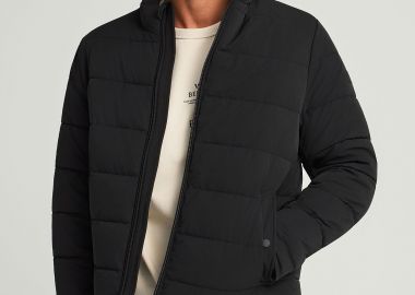 Καπιτονέ casual μπουφάν με ψηλή λαιμόκοψη - FUNKY BUDDHA - 