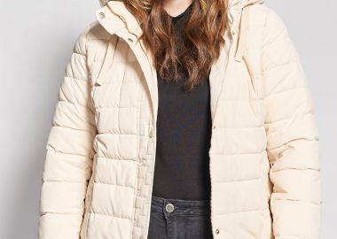 Καπιτονέ μπουφάν με κουκούλα και γούνινη επένδυση -  - 