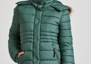 Καπιτονέ puffer μπουφάν με αποσπώμενη γούνα - FUNKY BUDDHA - 