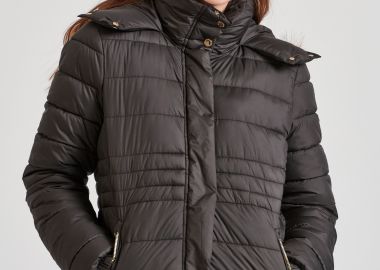 Καπιτονέ puffer μπουφάν με αποσπώμενη γούνα - FUNKY BUDDHA - 