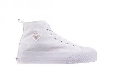 Kappa Viska OC Γυναικεία Flatforms Μποτάκια Λευκά 243208O-1010 - Kappa - 