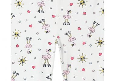 Κάπρι Name It Nmfvivian Aop 13228154-Bright White-Flamingo Κορίτσι - Name It - 