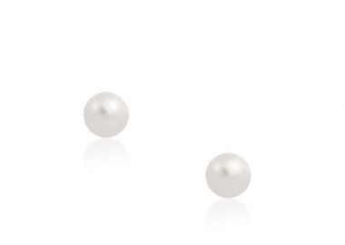 Καρφωτά σκουλαρίκια με πέρλα 0,5cm από ασήμι 925 -  - 