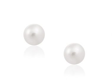 Καρφωτά σκουλαρίκια με πέρλα 0,8cm από ασήμι 925 -  - 