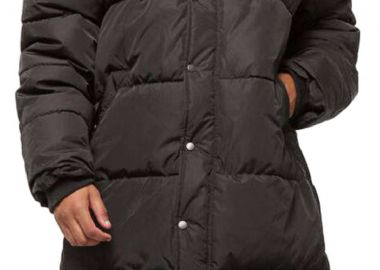 KARL KANI Μπουφάν KK RETRO HOODED LONG PUFFER JACKET - BLACK-KM233-039-1-BLACK - KARL KANI - 