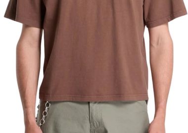 KARL KANI Retro Stencil Boxy T-Shirt - Καφέ-KM262-041-BROWN - KARL KANI - 