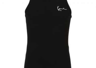 Karl Kani Signature Rib Ανδρική Αμάνικη Μπλούζα - Μαύρη-KM261-001-BLACK - KARL KANI - 