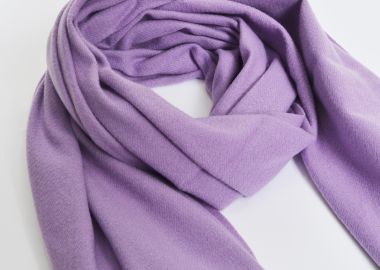 Κασκόλ μωβ με κρόσσια - MAT FASHION - 