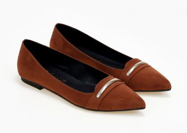 Καστόρινα μυτερά loafers με μέταλλο - Ταμπά - Issue - 