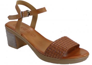 Katia Shoes Anneto Γυναικεία Πέδιλα 46-115 Καφέ Δέρμα - Katia Shoes - 