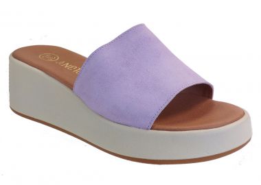 Katia Shoes Anneto Γυναικεία Πέδιλα Κ75-ΠΟΣΤ Λιλα Δέρμα - Katia Shoes - 