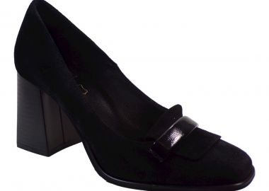 Katia Shoes Γυναικεία Παπούτσια Γόβες Κ30-5281 Μαύρο Καστόρι Δέρμα - Katia Shoes - 