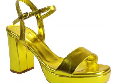 Katia Shoes Γυναικεία Παπούτσια Πέδιλα 36-3582 Χρυσό Μεταλικό - Katia Shoes - 