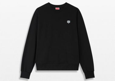 KENZO Ανδρικό Μαύρο Embroidered Sweatshirt In Cotton - KENZO - 