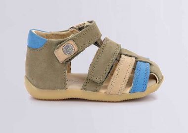 Kickers βρεφικά δερμάτινα πέδιλα 