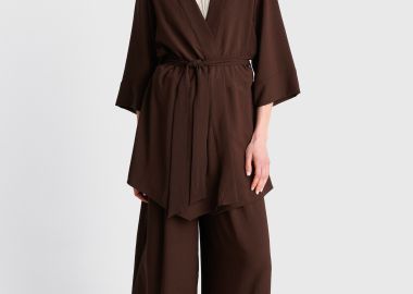 Κιμονό μονόχρωμο με ζώνη - 5206179107198 -  - 