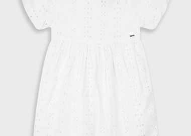 Κιπούρ φόρεμα για κορίτσι - Λευκό 15-225301-7 - energiers - 