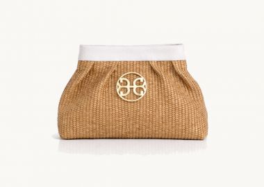 Kiss Small in Raffia & Cream Leather Μπέζ - Bonendis - 