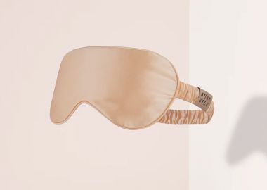 Κίτρινη μεταξωτή μάσκα ύπνου - JUST SILK - 