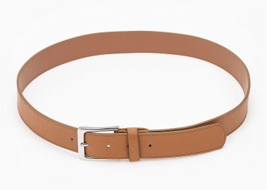 Κλασική ζώνη με τετράγωνη αγκράφα - Κάμελ - Issue - 