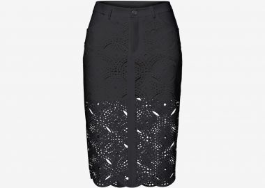 Knee-Lenght Pencil Skirt in Black - Cutcuutur - 