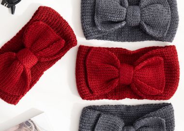 KNITTED BOW HEADBAND - BRIANNA - sense-shop - 