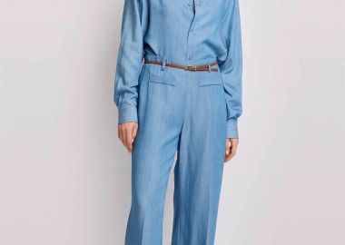Kocca γυναικείο ψηλόμεσο παντελόνι με ζώνη και wide leg 