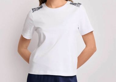 Kocca γυναικείο T-shirt με διακοσμητικές πέτρες 