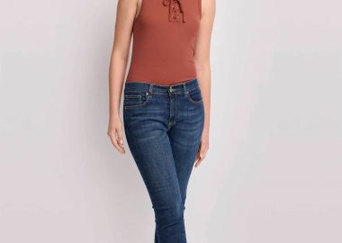 Kocca γυναικείο τζιν παντελόνι πεντάτσεπο cropped Skinny Fit 