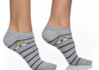 ΚΟΦΤΗ ΓΥΝΑΚΕΙΑ ΚΑΛΤΣΑ INIZIO ΣΧΕΔΙΟ ΡΙΓΑ 3825-8 ΓΚΡΙ - INIZIO - 