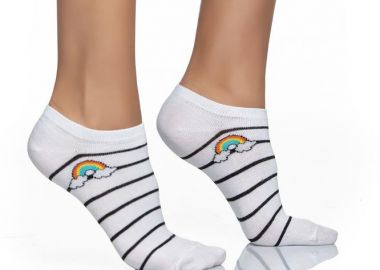 ΚΟΦΤΗ ΓΥΝΑΚΕΙΑ ΚΑΛΤΣΑ INIZIO ΣΧΕΔΙΟ ΡΙΓΑ 3825-8 ΛΕΥΚΟ - INIZIO - 