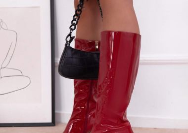 ΚΟΚΚΙΝΕΣ ΛΟΥΣΤΡΙΝ ΜΠΟΤΕΣ - BATERLY - fashionroom - 