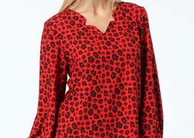 ΚΟΚΚΙΝΗ ΛΕΟΠΑΡ ΜΠΛΟΥΖΑ - Anna Raxevsky - 