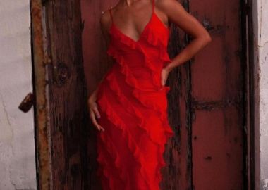 ΚΟΚΚΙΝΟ ΜΑΞΙ ΦΟΡΕΜΑ - ROXANA - fashionroom - 